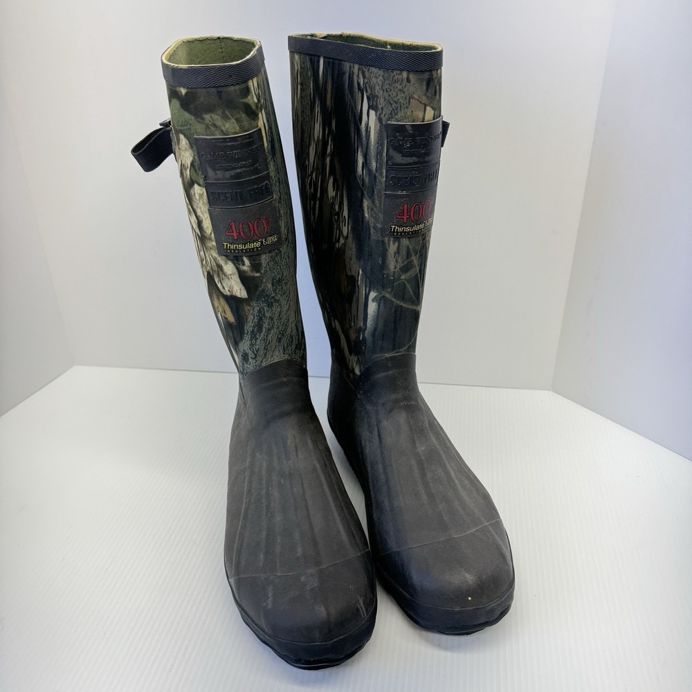Game Winner Scent Free 400g Thinsulate Ultra  Insulation Camo Boots Mens 10 Hunt